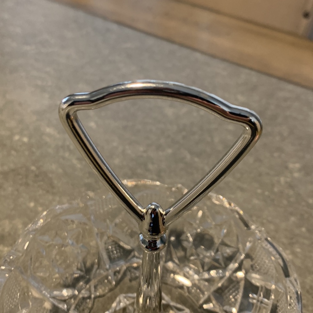 Crystal candy dish with handle - Picture 4 of 4